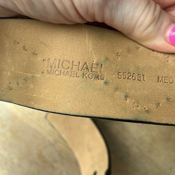 Michael Michael Kors Statement Belt Genuine Leather Studded Size Medium Black - Picture 4 of 7